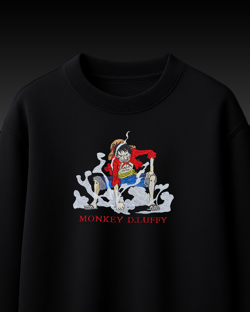 LUFFY EMBROIDERY OVER-SIZED T SHIRT