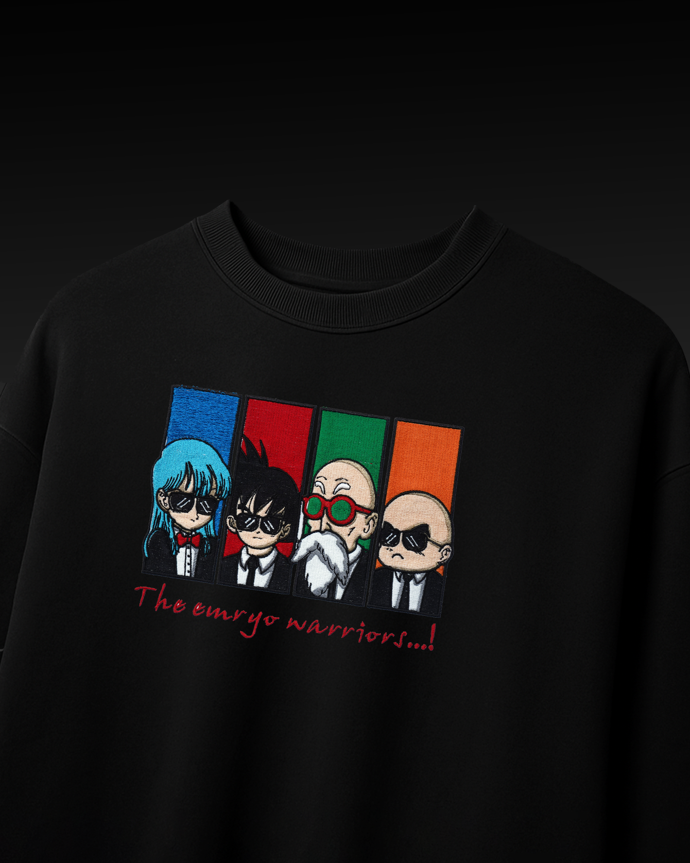 EMRYO WARRIORS EMBROIDERY OVER-SIZED T SHIRT
