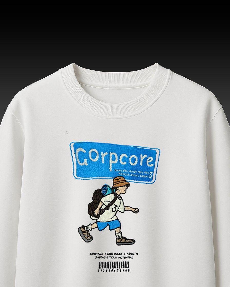 Corpcore Embroidery Over-Sized T Shirt