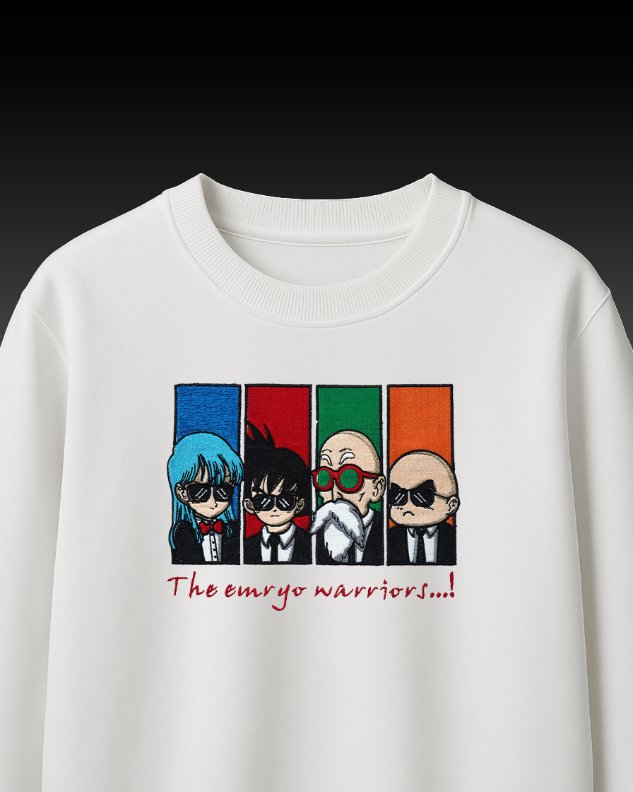 EMRYO WARRIORS EMBROIDERY OVER-SIZED T SHIRT