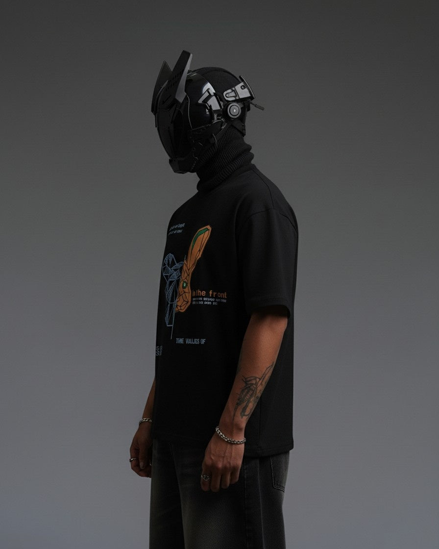 SENIOR TEDDY EMBROIDERY OVER-SIZED T SHIRT