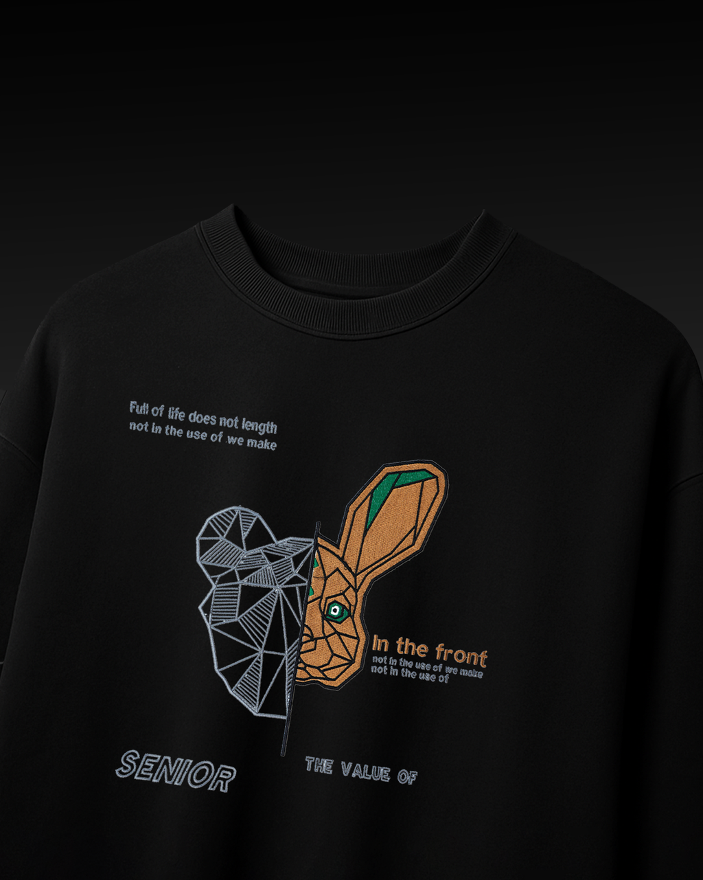 SENIOR TEDDY EMBROIDERY OVER-SIZED T SHIRT