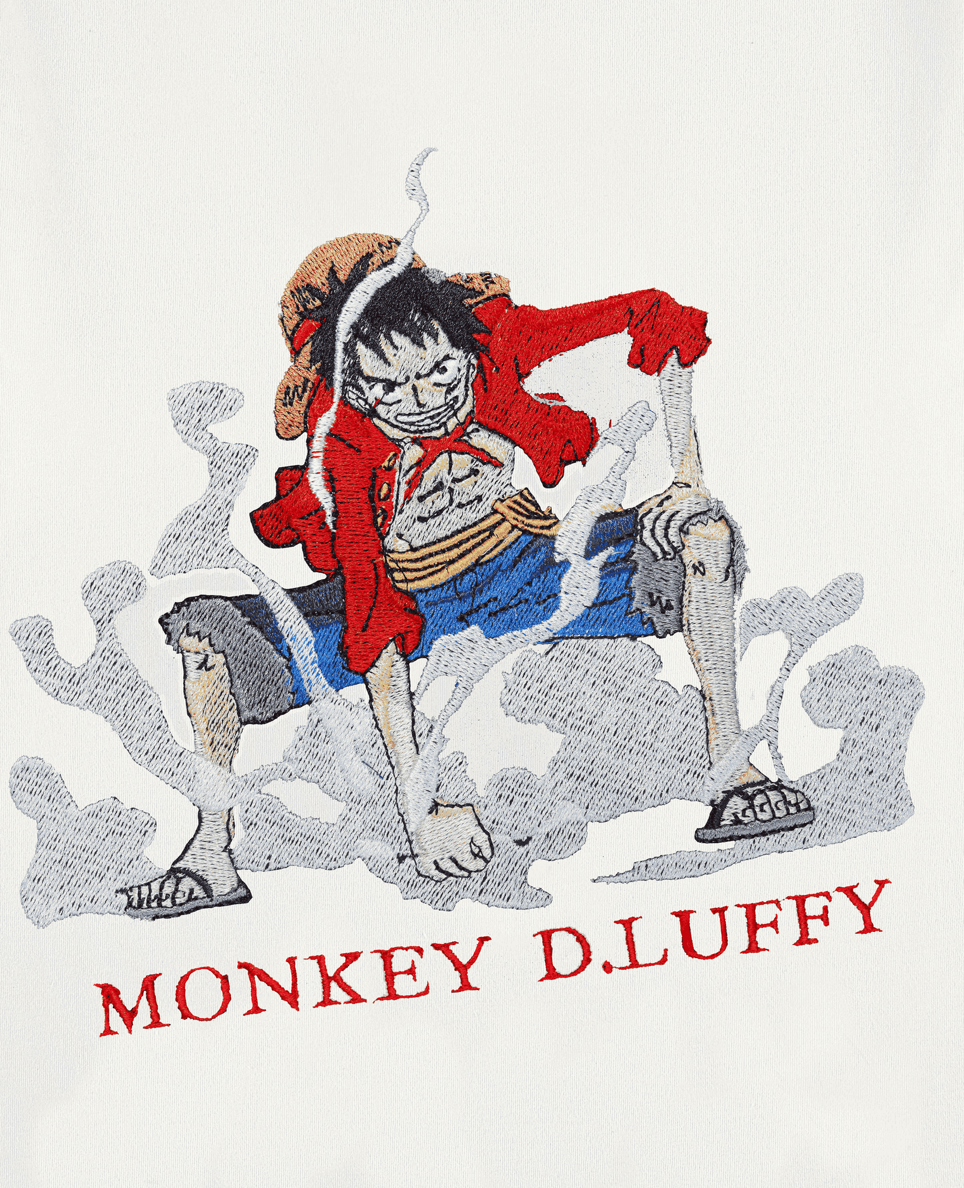 LUFFY EMBROIDERY OVER-SIZED T SHIRT