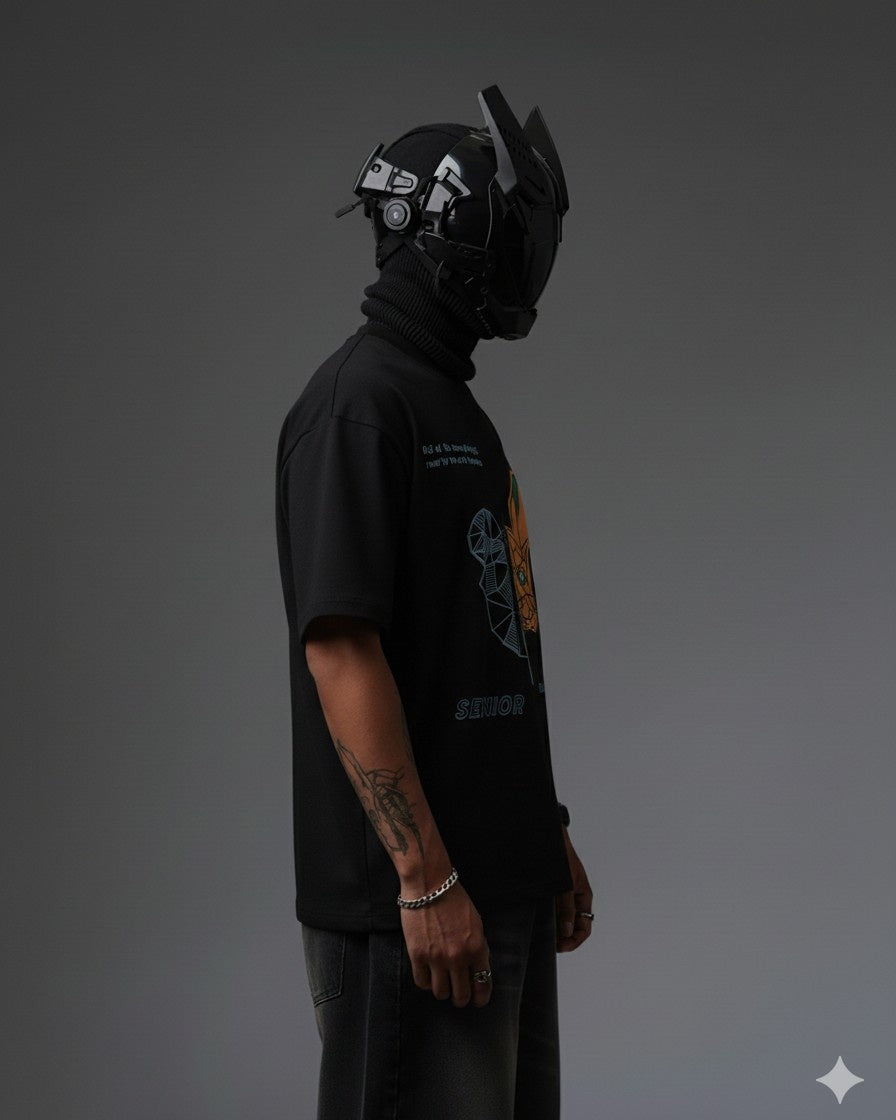 SENIOR TEDDY EMBROIDERY OVER-SIZED T SHIRT