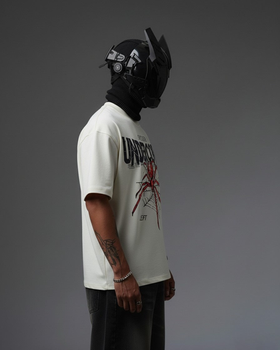 SPIDER UNDERCOVER EMBROIDERY OVER-SIZED T SHIRT