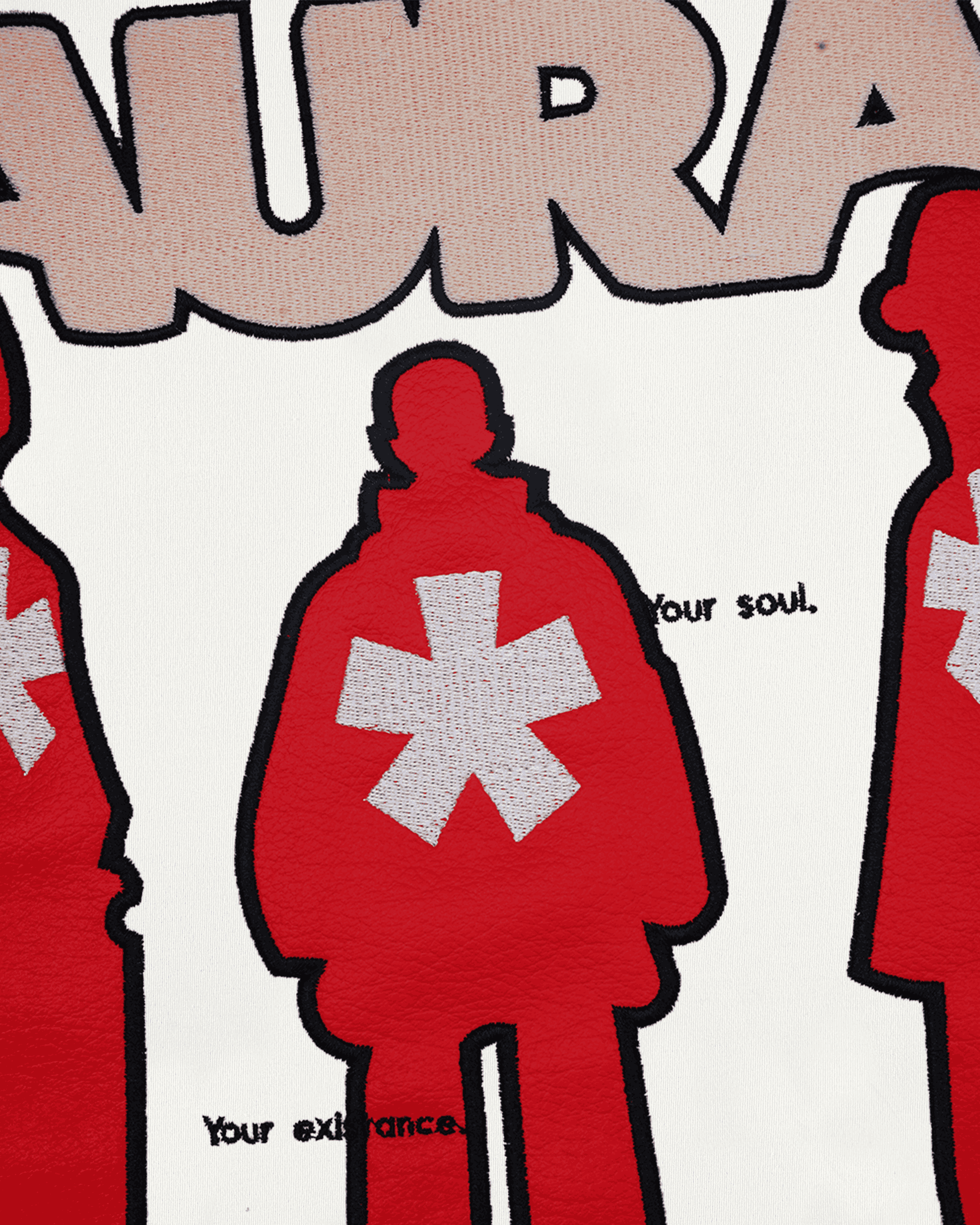 AURA APPLIQUE WITH EMBROIDERY OVER-SIZED T SHIRT