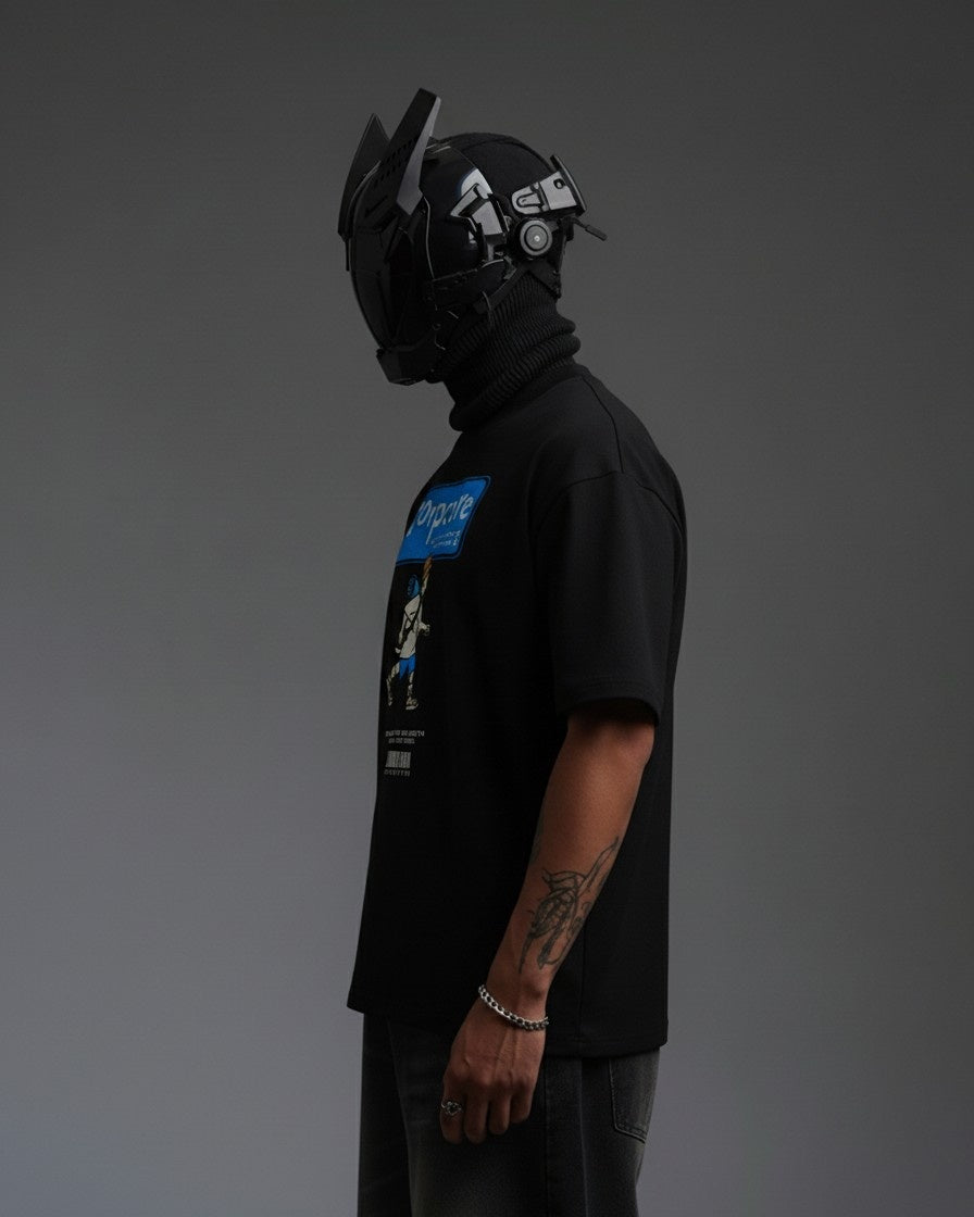 CORPCORE EMBROIDERY OVER-SIZED T SHIRT