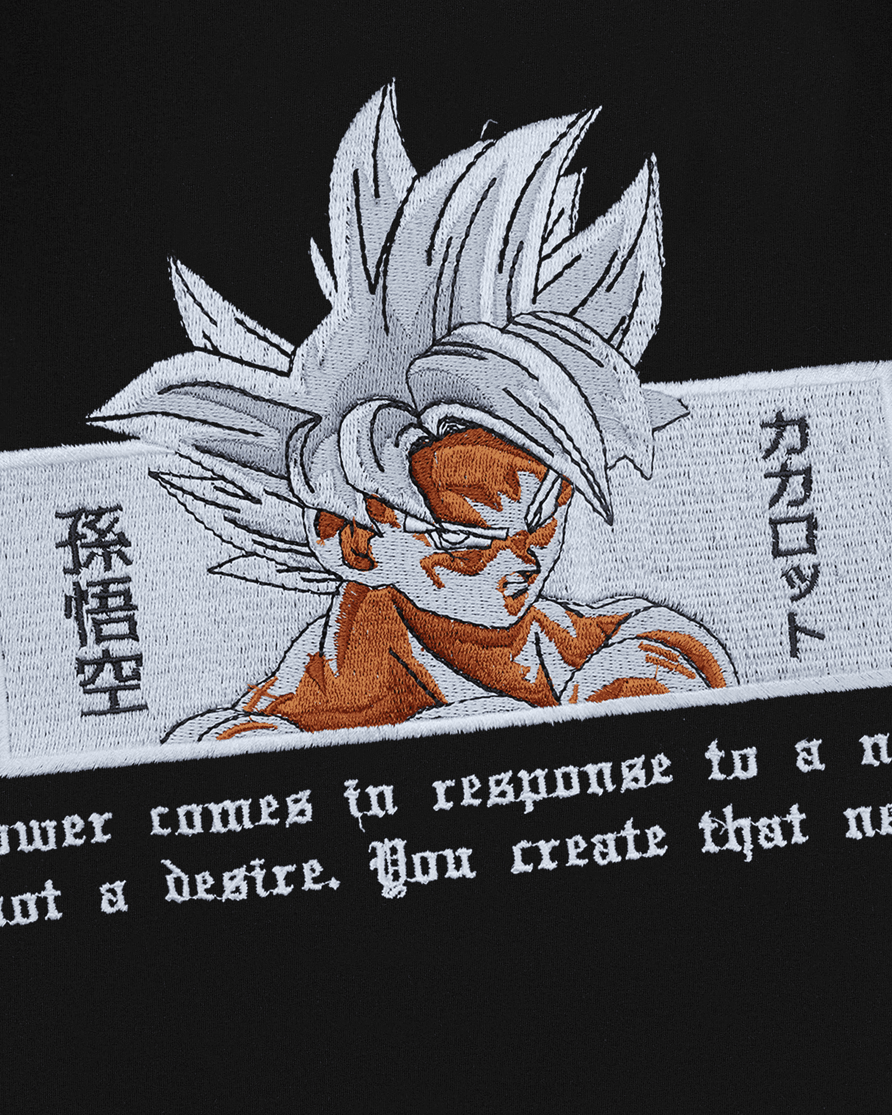 GOKU POWER EMBROIDERY OVER-SIZED T SHIRT