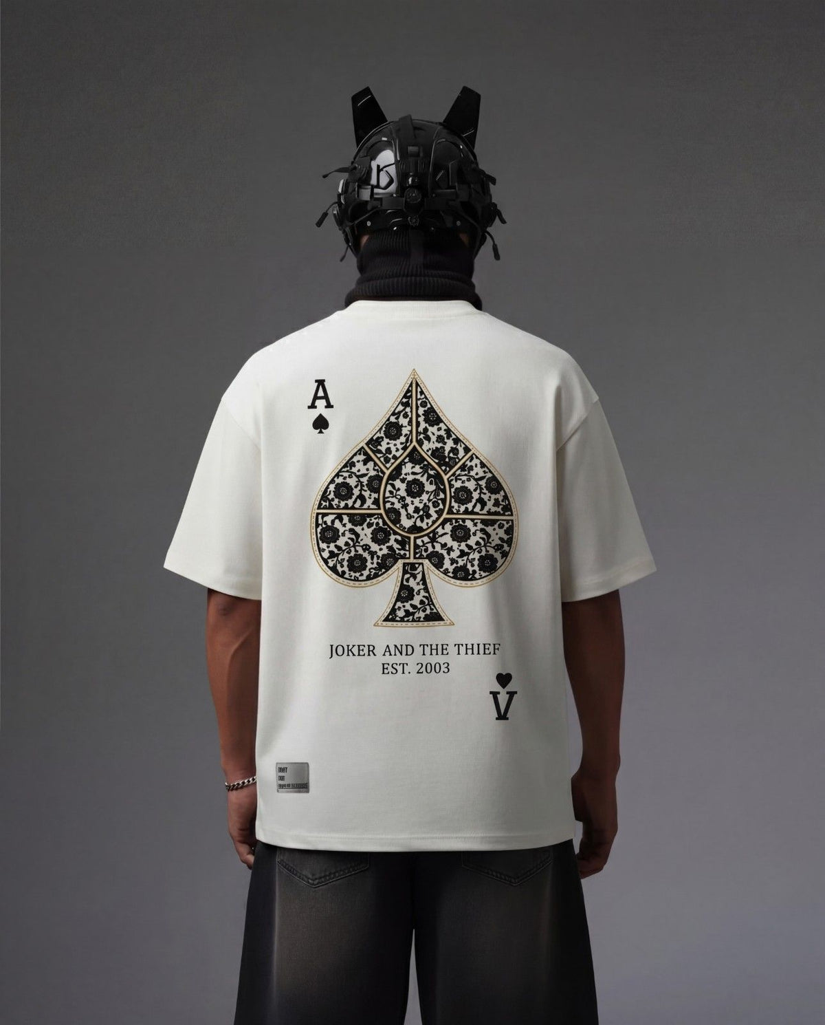 Royal Spade ♠️ EMBROIDERY OVER-SIZED T SHIRT