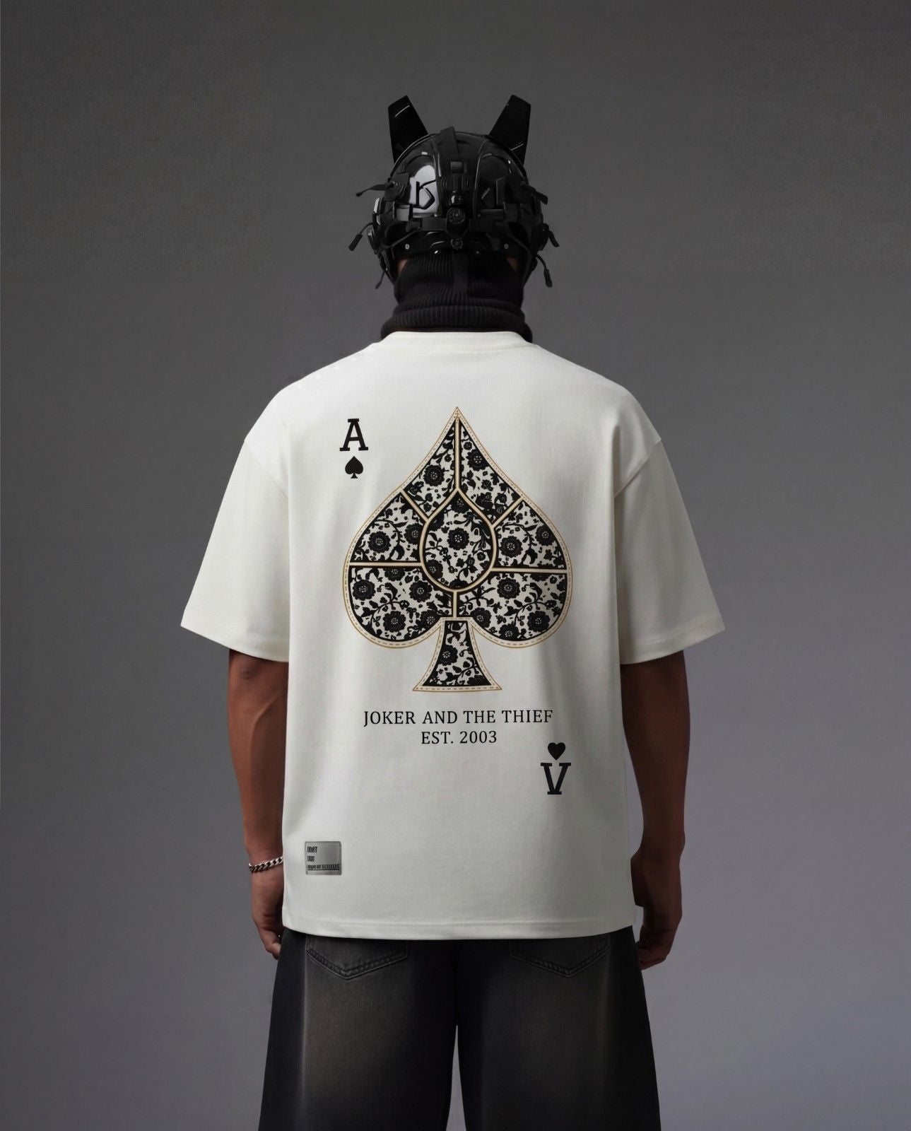 Royal Spade ♠️ EMBROIDERY OVER-SIZED T SHIRT