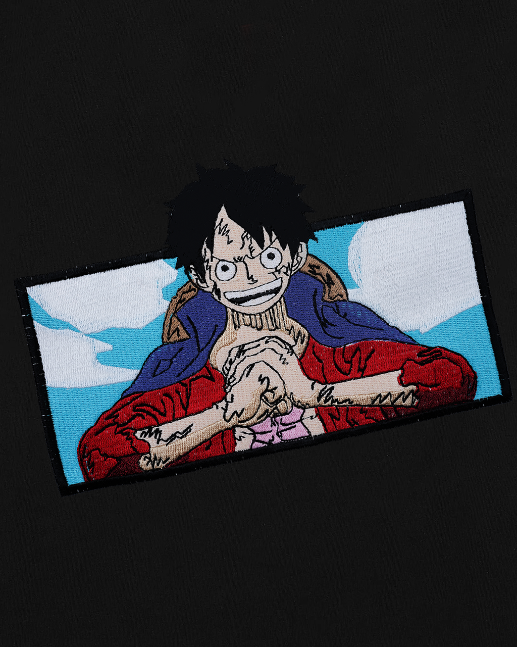 LUFFY EMBROIDERY OVER-SIZED T SHIRT