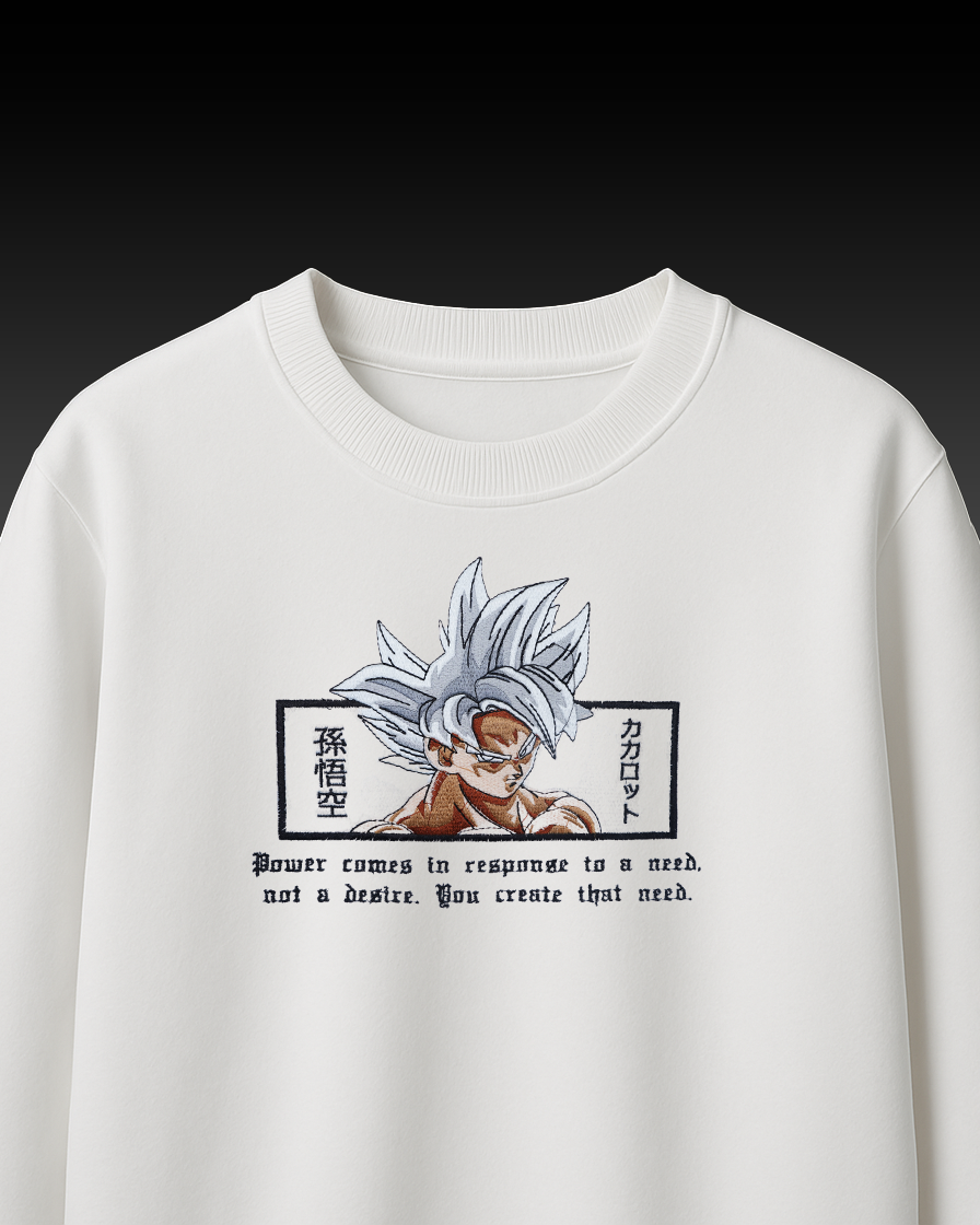 GOKU POWER EMBROIDERY OVER-SIZED T SHIRT