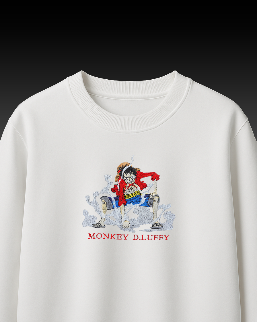 LUFFY EMBROIDERY OVER-SIZED T SHIRT