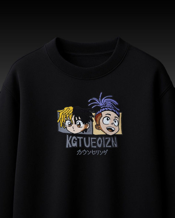 Twin Vibes Embroidery Over-Sized T Shirt