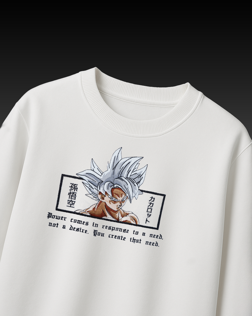 GOKU POWER EMBROIDERY OVER-SIZED T SHIRT