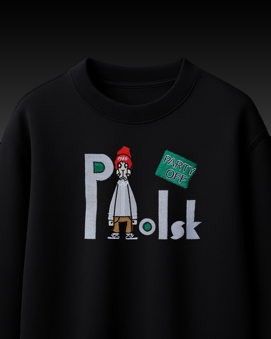 POLSK EMBROIDERY OVER-SIZED T SHIRT