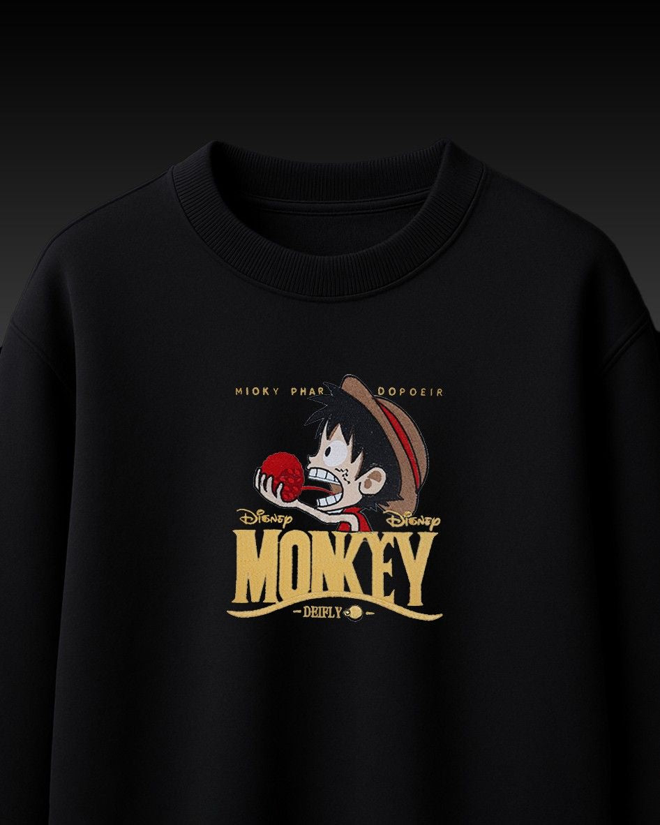 Disney Luffy Embroidery Over-Sized T Shirt