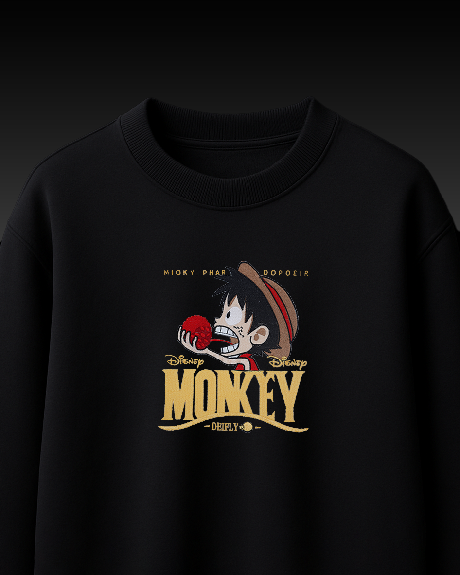 DISNEY LUFFY EMBROIDERY OVER-SIZED T SHIRT