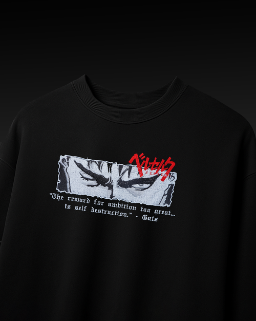 BERSERK EMBROIDERY OVER-SIZED T SHIRT