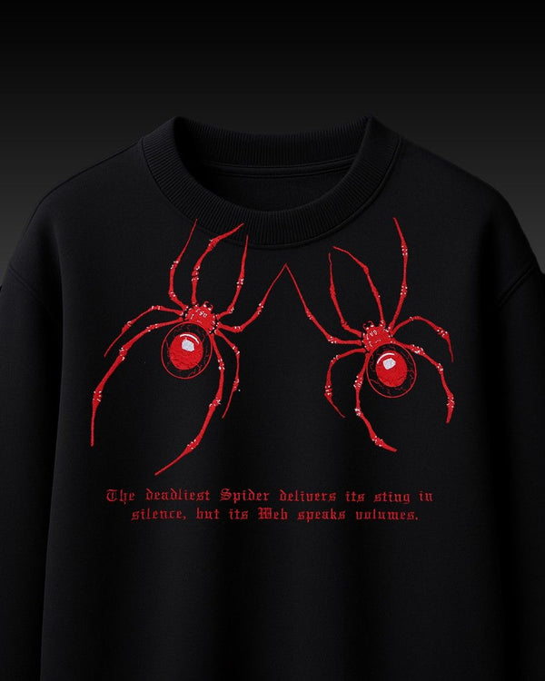Spiders Embroidery Over-Sized T Shirt
