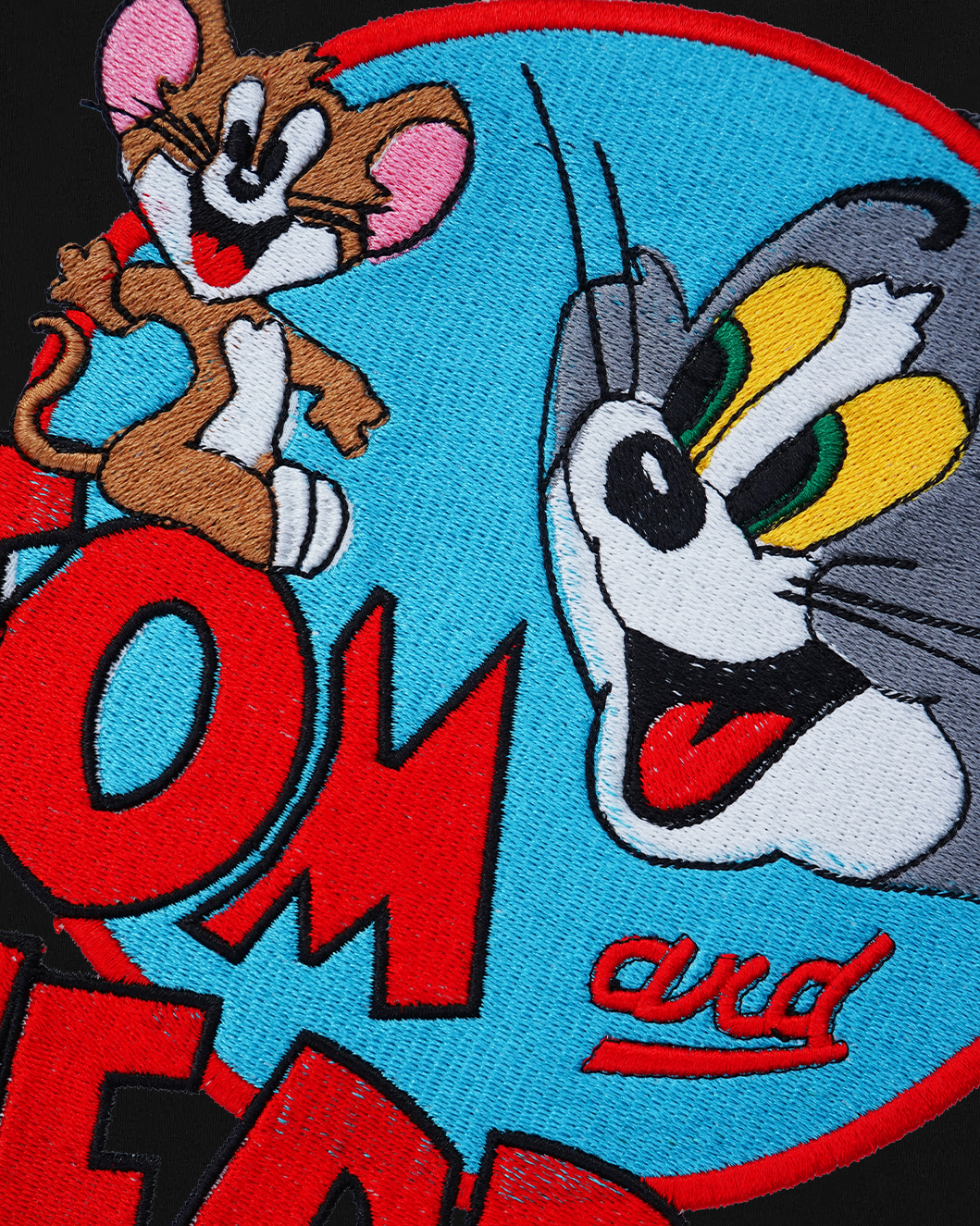 TOM & JERRY EMBROIDERY OVER-SIZED T SHIRT