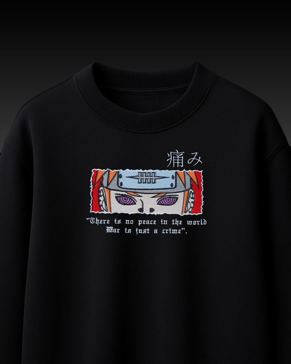 Pain Embroidery Over-Sized T Shirt