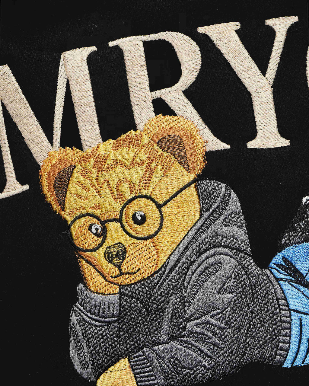 EMRYO BEAR EMBROIDERED OVERSIZED HOODIE