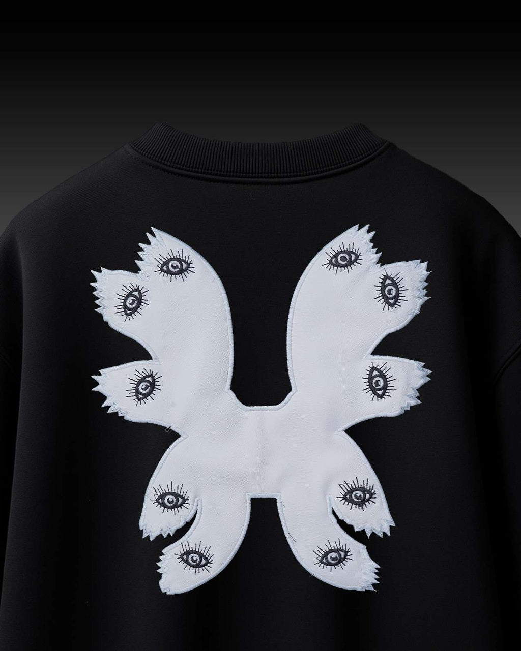 Devil Eye Appliqué with Embroidery Oversized T-Shirt