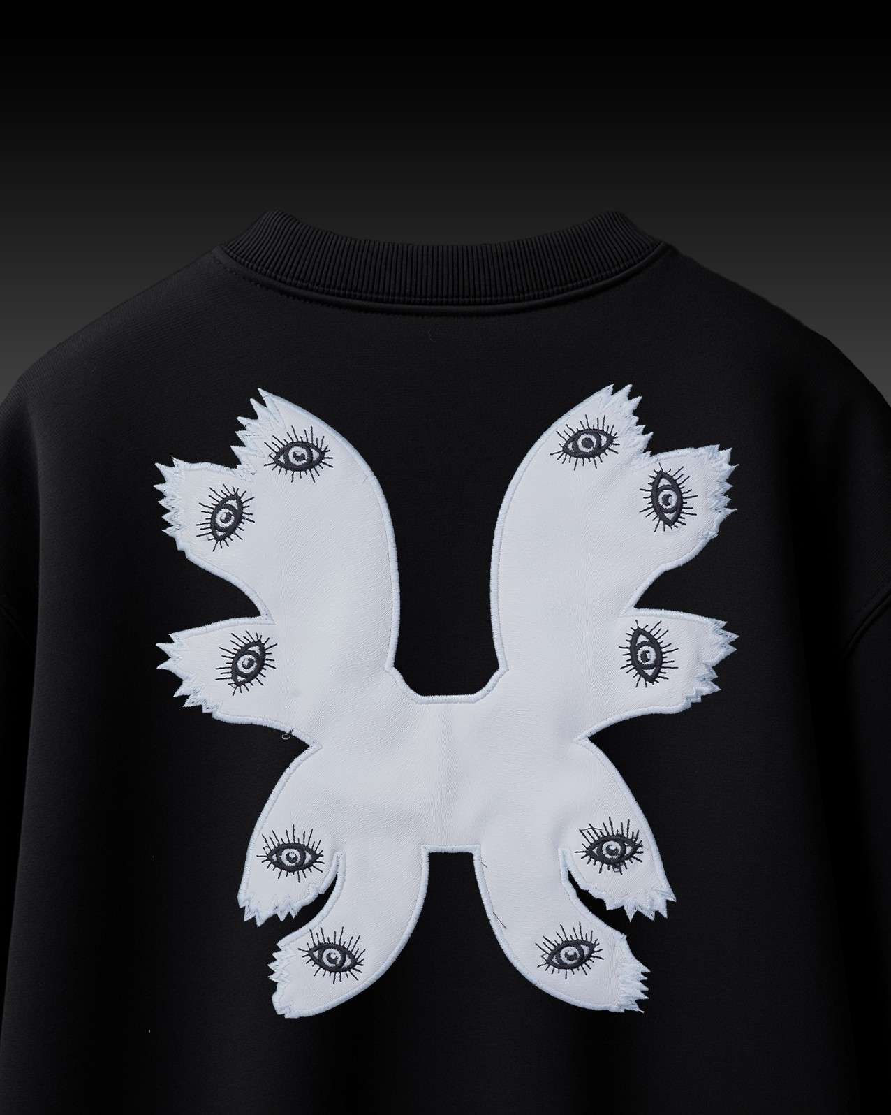 Devil Eye Appliqué with Embroidery Oversized T-Shirt