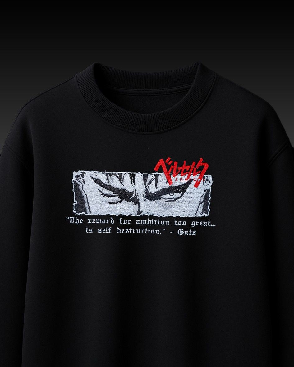 Berserk Embroidery Over-Sized T Shirt