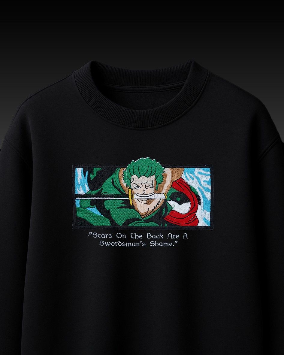 Zoro Embroidery Over-Sized T Shirt