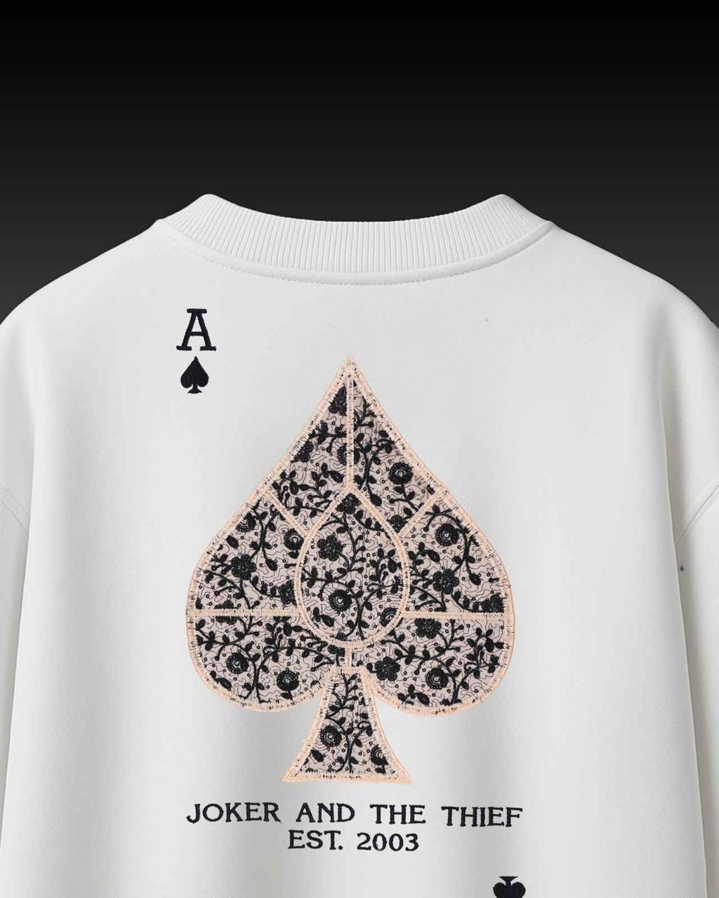 Royal Spade ♠️ EMBROIDERY OVER-SIZED T SHIRT