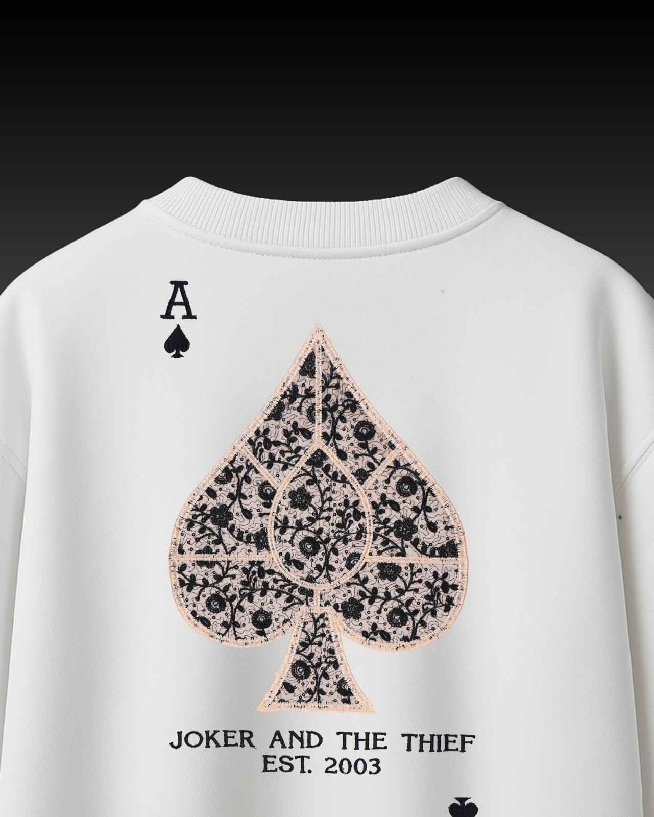 Royal Spade ♠️ EMBROIDERY OVER-SIZED T SHIRT