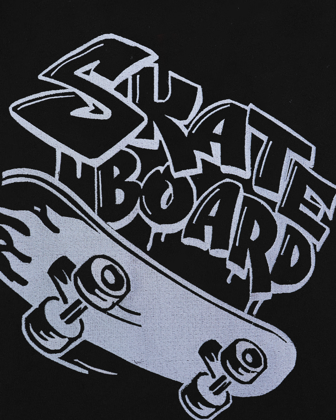 SKATE BOARD EMBROIDERY OVER-SIZED T SHIRT