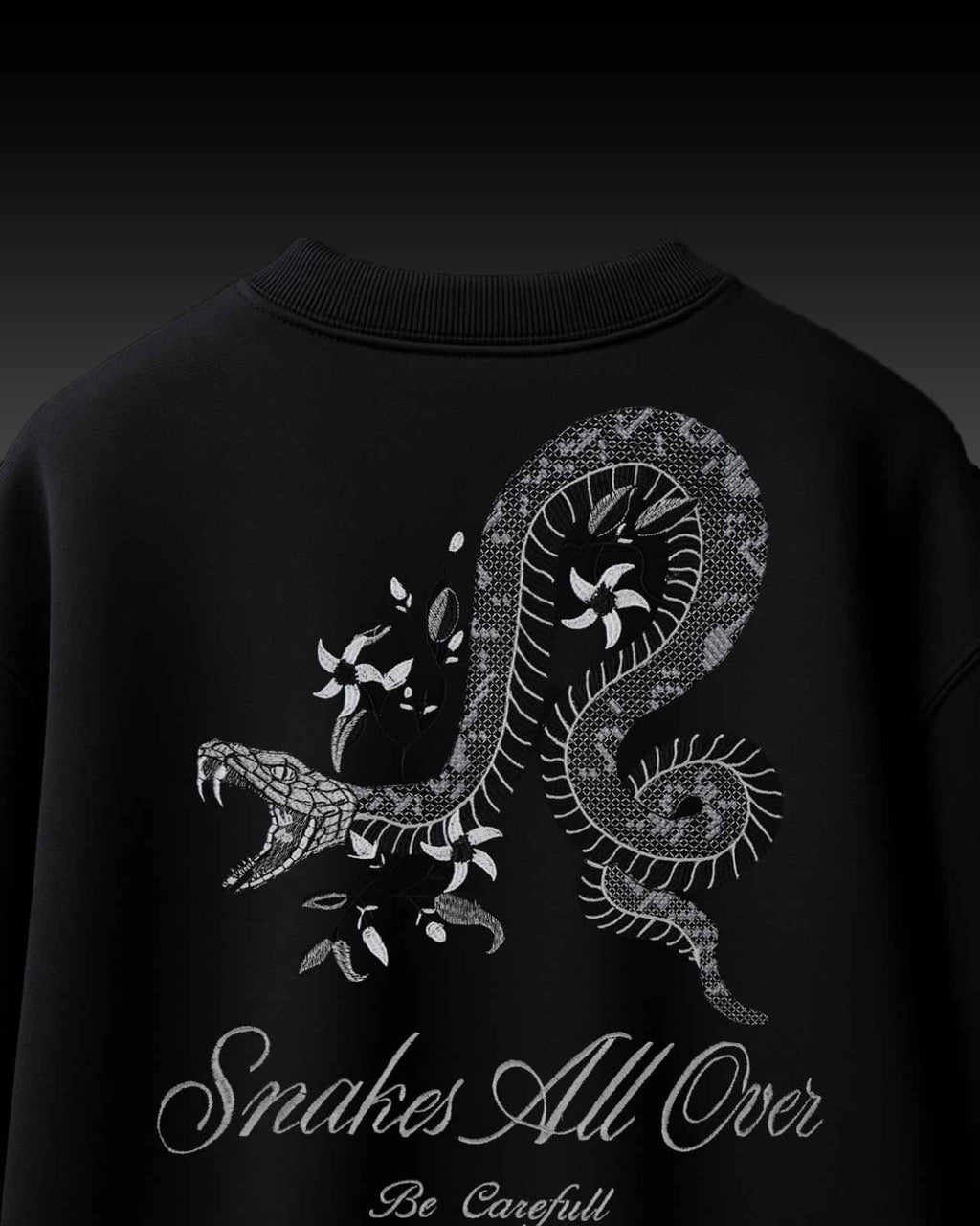 Emryo Snake Embroidery Over-Sized T Shirt