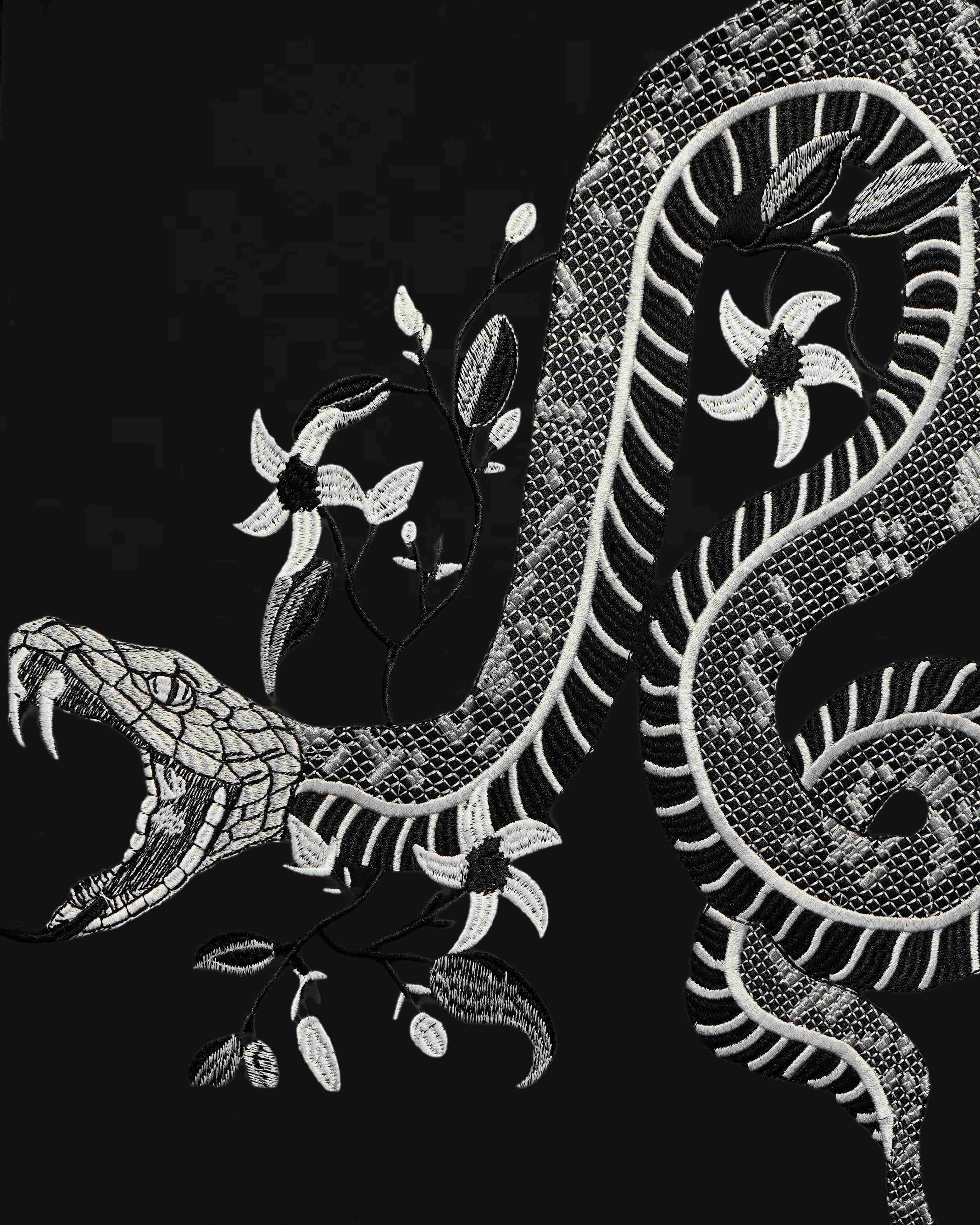 COBRA EMBROIDERED OVER-SIZED HOODIE