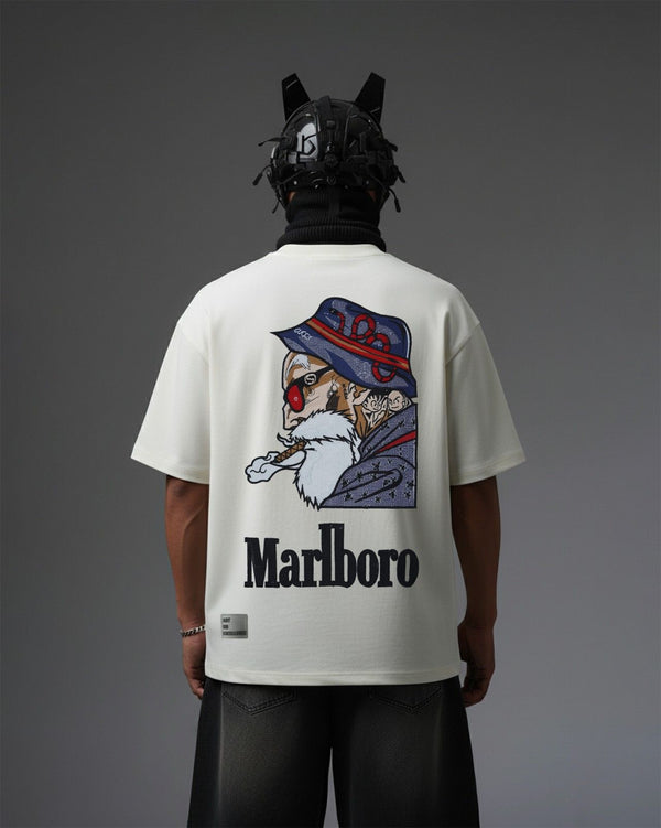 Marlboro Man Embroidery Over-Sized T Shirt