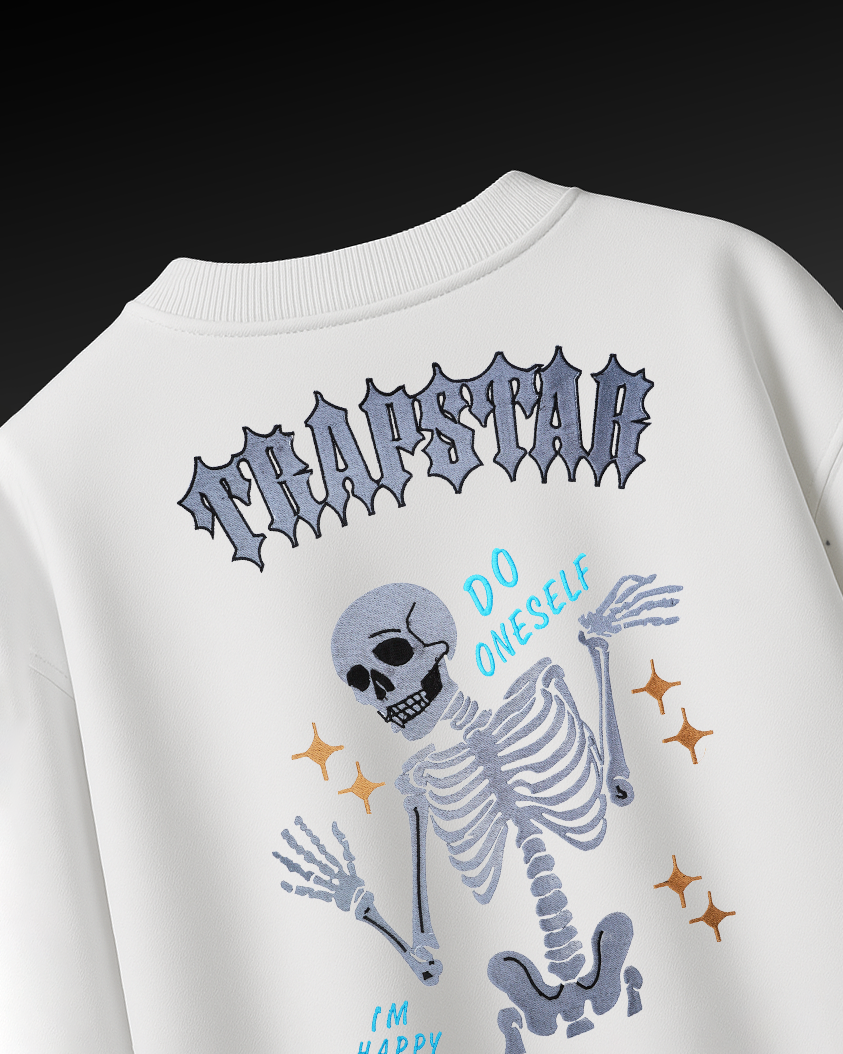 TRAPSTAR SKELETON EMBROIDERY OVER-SIZED T SHIRT