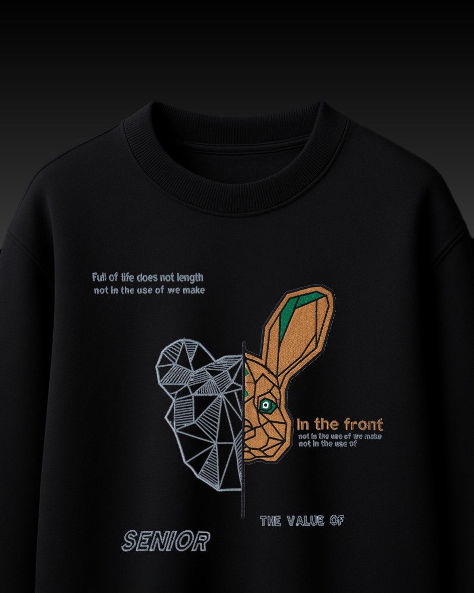 Senior Teddy Embroidery Over-Sized T Shirt