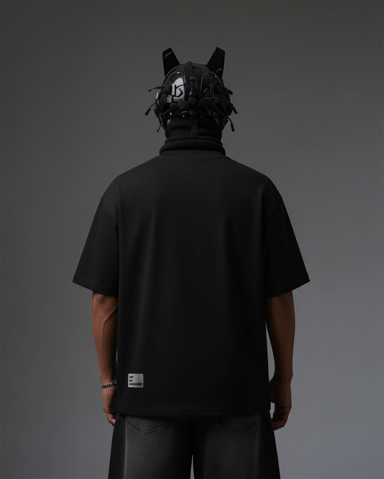 Dice Premium Leather Embroidery Over-Sized T Shirt