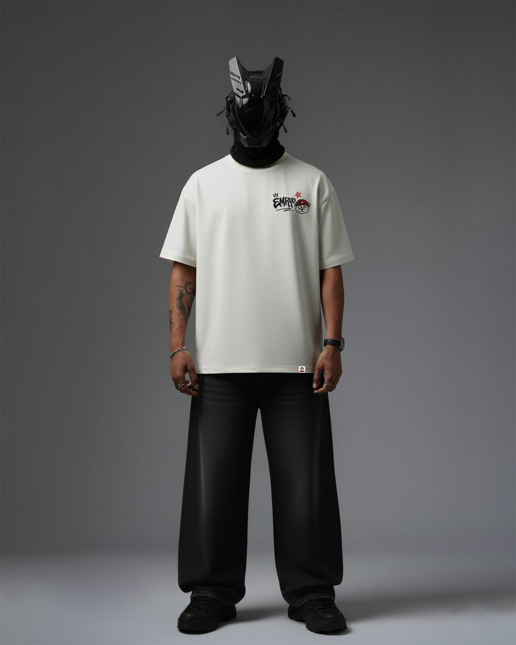Cool Bear Embroidery Over-Sized T Shirt