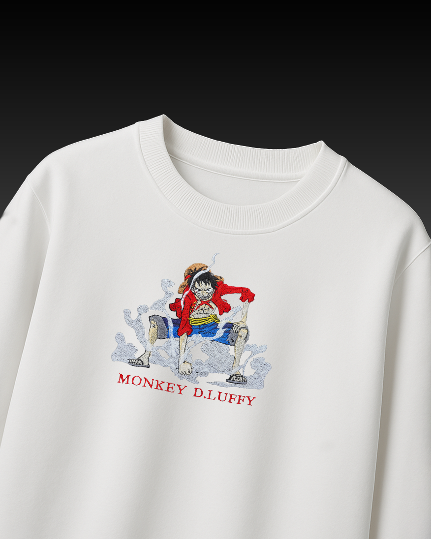LUFFY EMBROIDERY OVER-SIZED T SHIRT