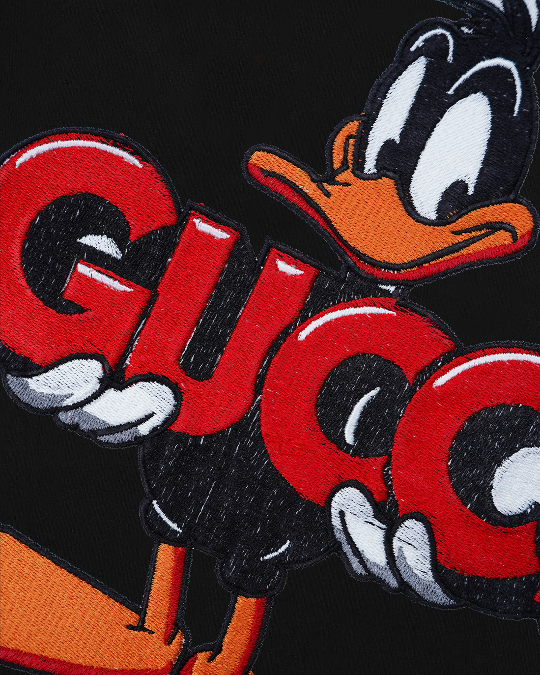 GUCI DUCK EMBROIDERY OVER-SIZED T SHIRT