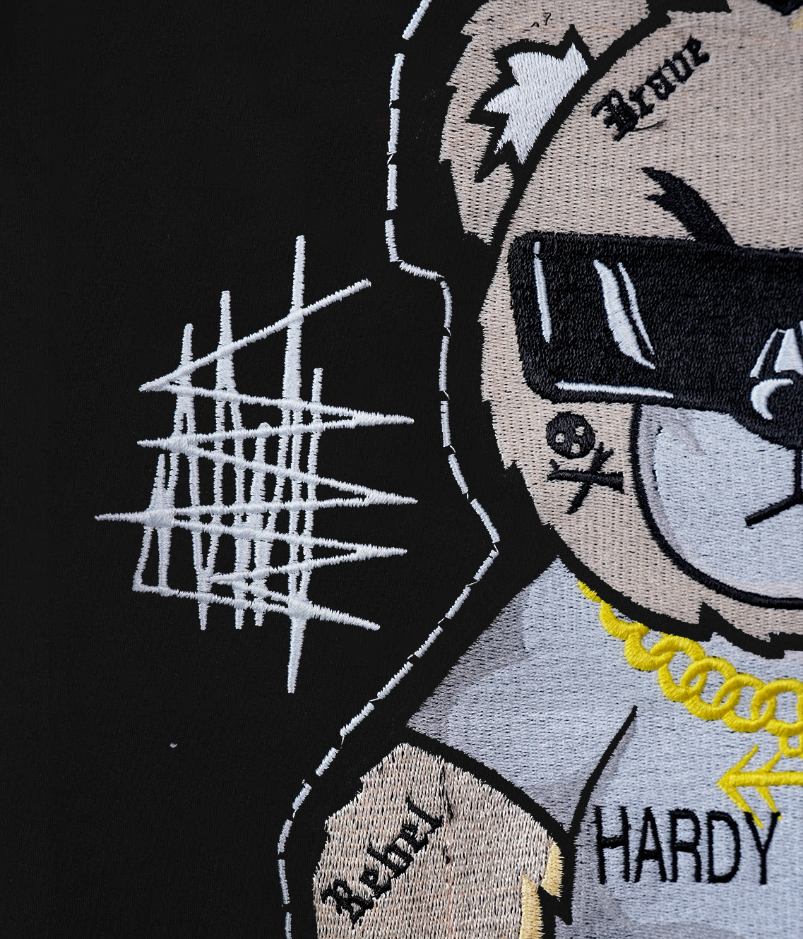 REPUTATION BEAR EMBROIDERY OVER-SIZED T SHIRT