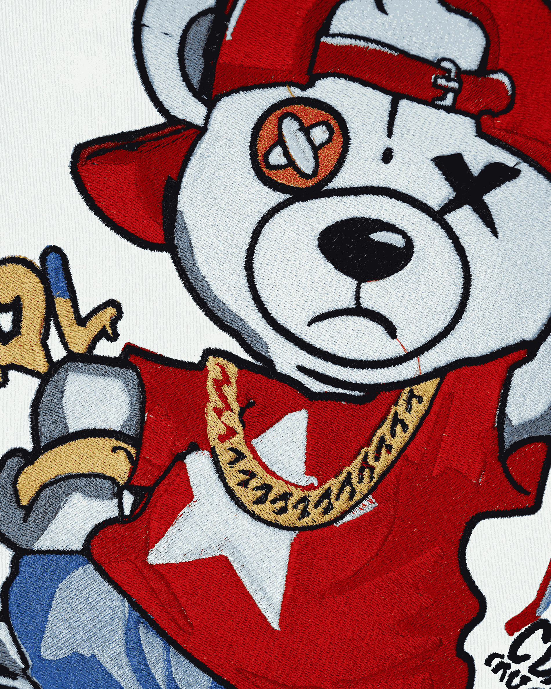 COOL BEAR EMBROIDERED OVERSIZED HOODIE