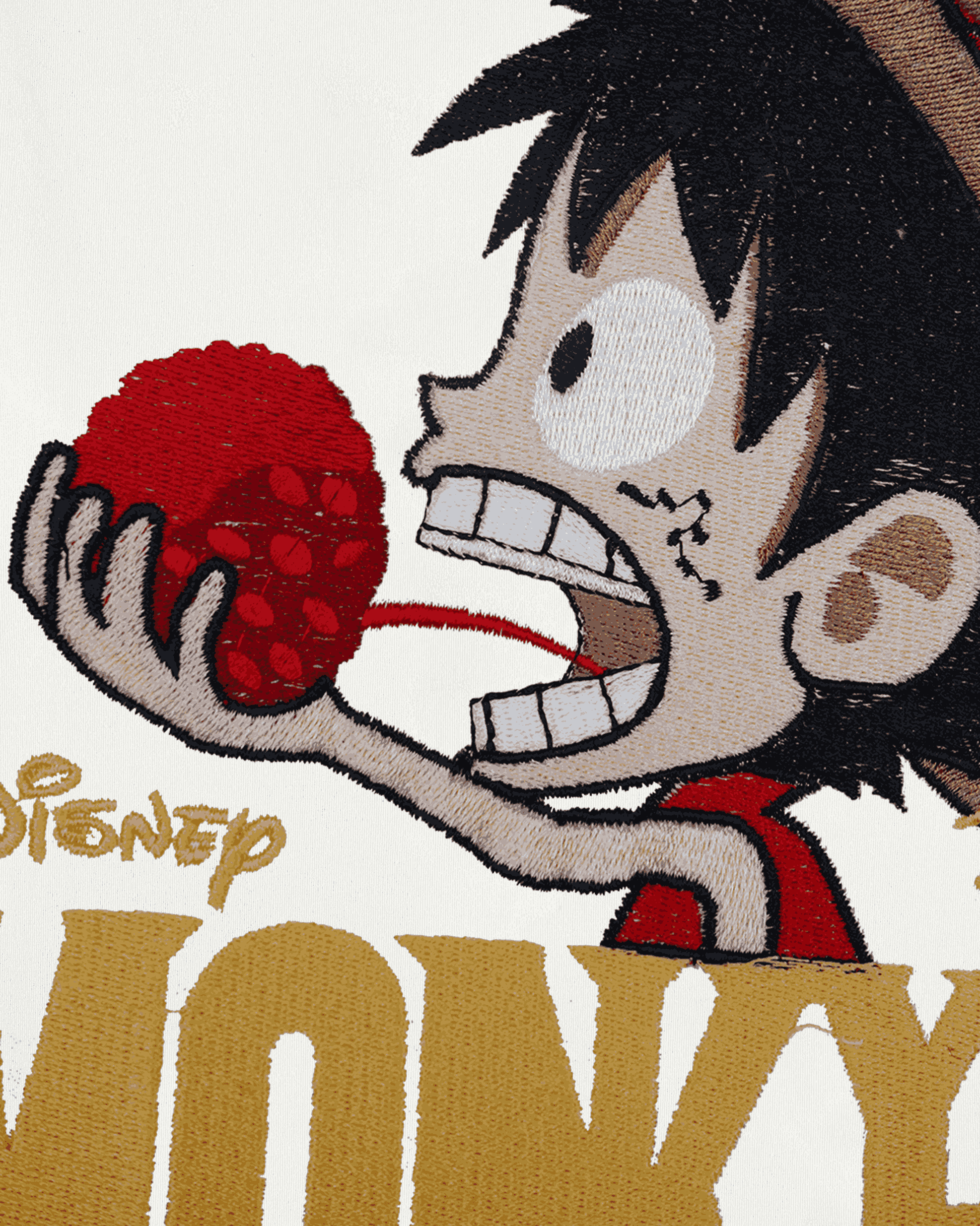DISNEY LUFFY EMBROIDERY OVER-SIZED T SHIRT