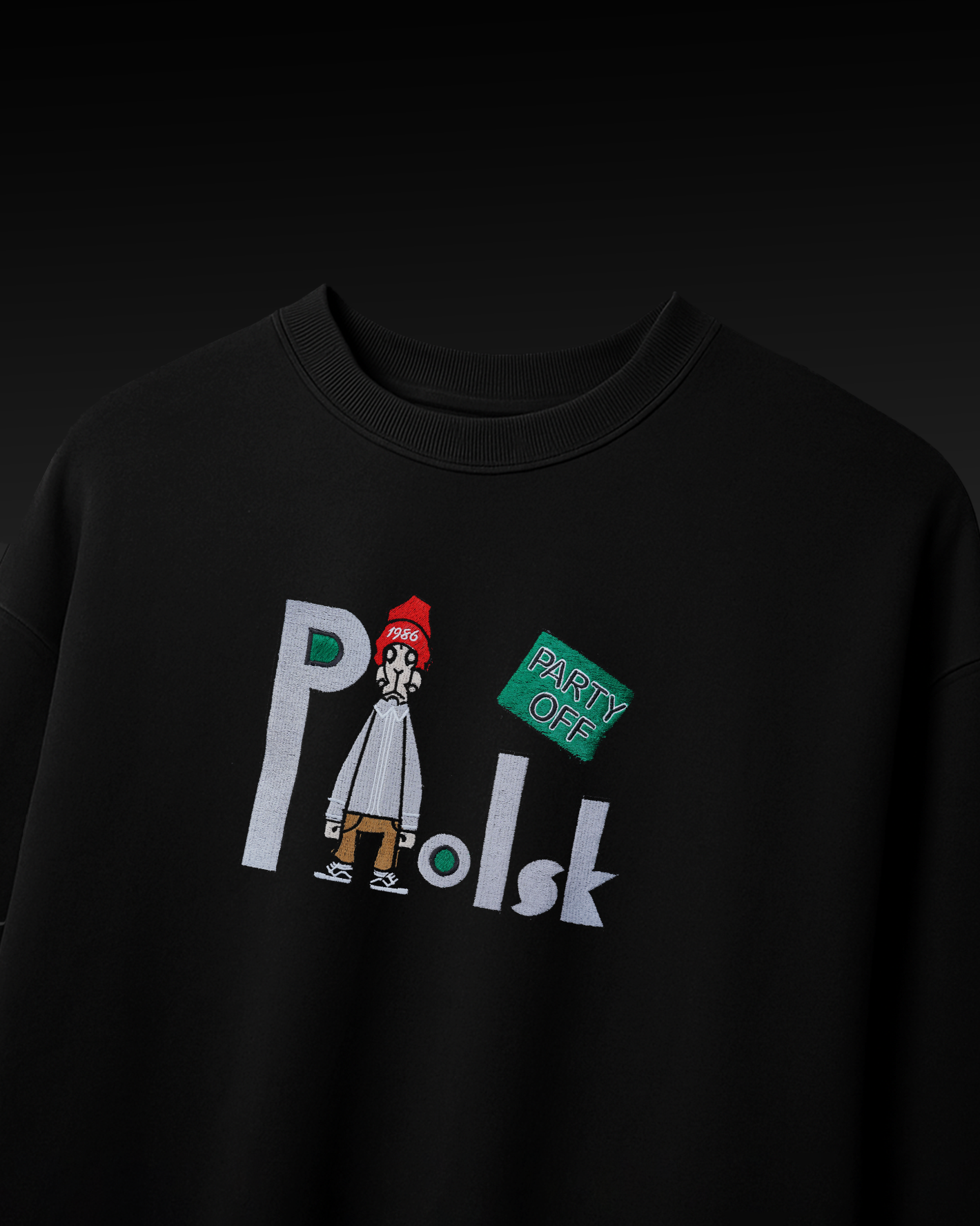 POLSK EMBROIDERY OVER-SIZED T SHIRT