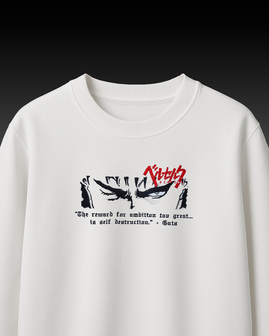 BERSERK EMBROIDERY OVER-SIZED T SHIRT