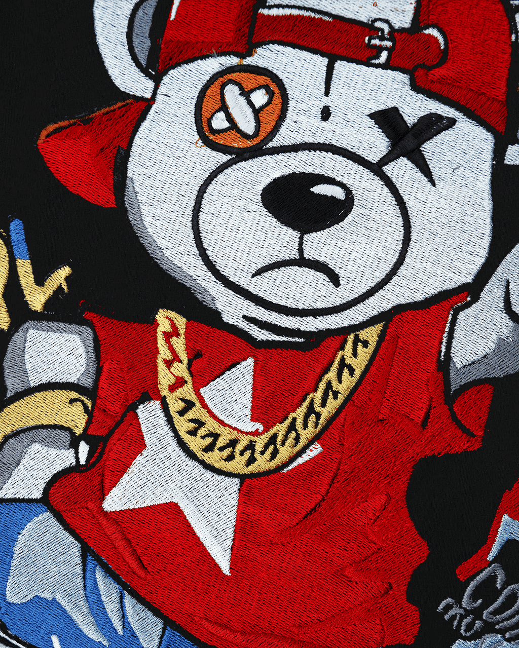 COOL BEAR EMBROIDERY OVER-SIZED T SHIRT